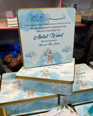 Baby Birth Announcement Tin Box-III