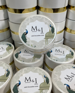 Wedding Favor Box With Upper Names Tag